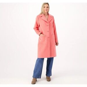 Candace Cameron Bure Pink Trench Coat